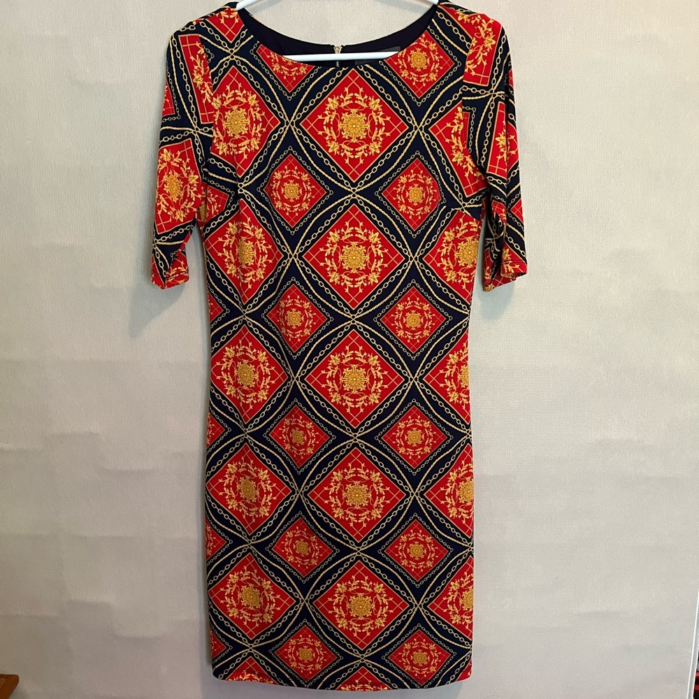 Versace look like dress. Size small. Beautiful print colours